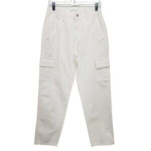Albina Dotti cargo jeans Womens 2/R White  With Green Back Pockets